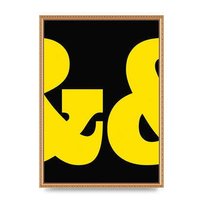 Ampus And Yellow Black Wall Art - A2 framed
