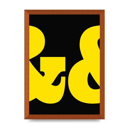 Ampus And Yellow Black Wall Art - A3 framed