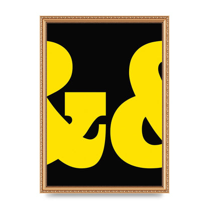 Ampus And Yellow Black Wall Art - A3 framed