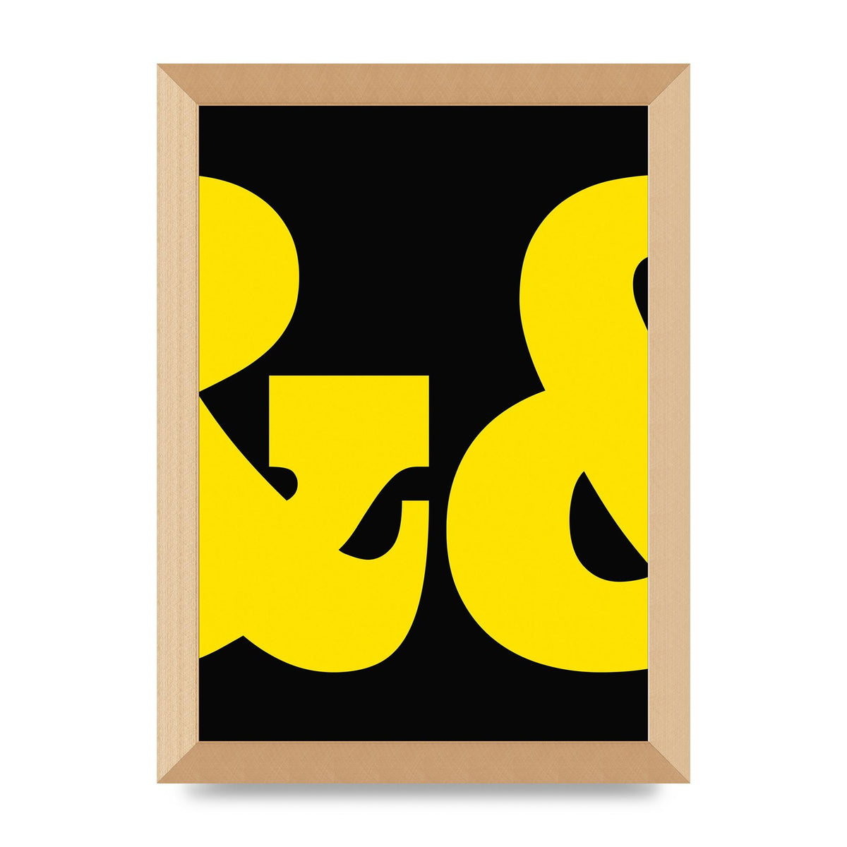 Ampus And Yellow Black Wall Art - A4 framed