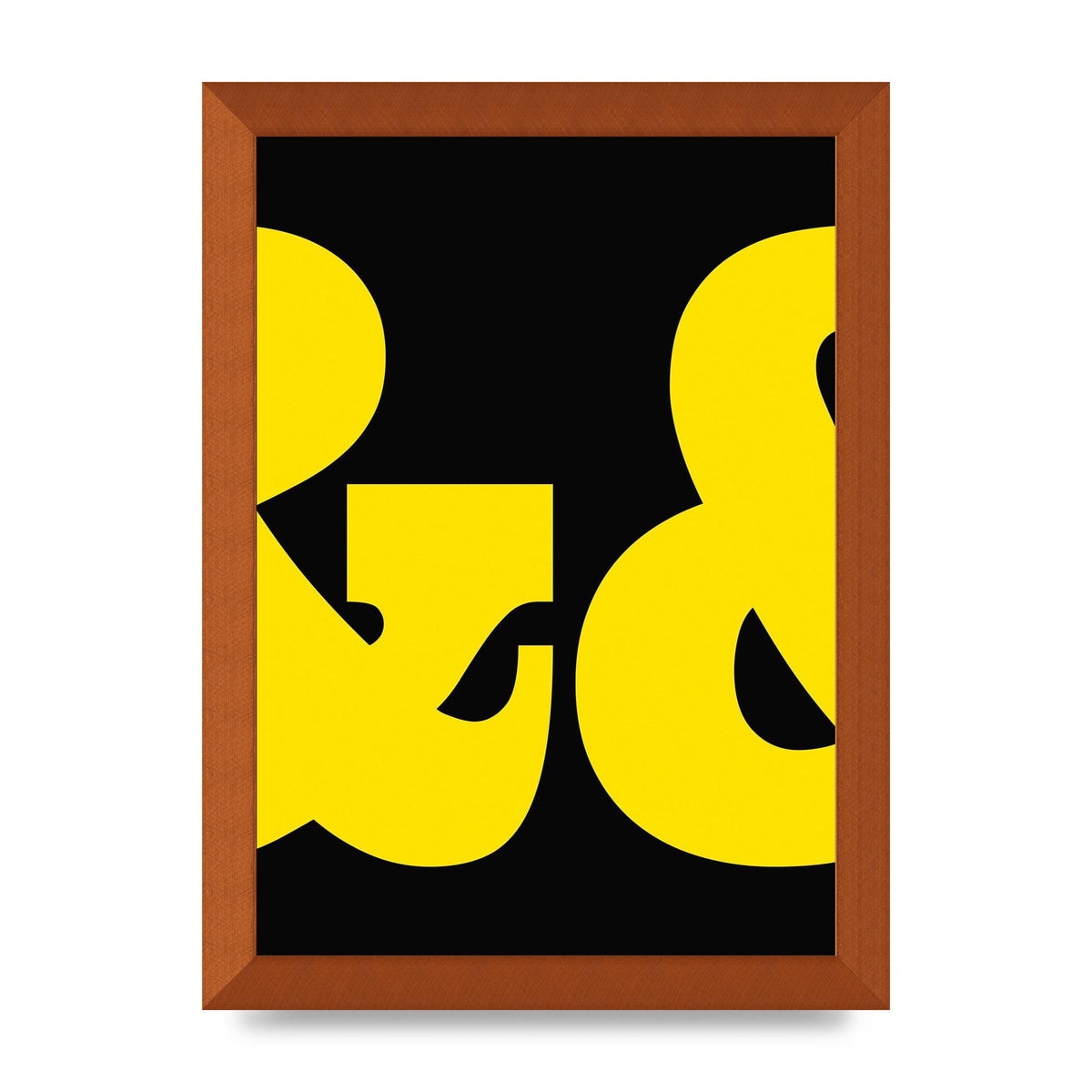 Ampus And Yellow Black Wall Art - A4 framed