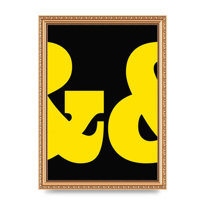 Ampus And Yellow Black Wall Art - A4 framed