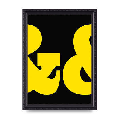 Ampus And Yellow Black Wall Art - A4 framed