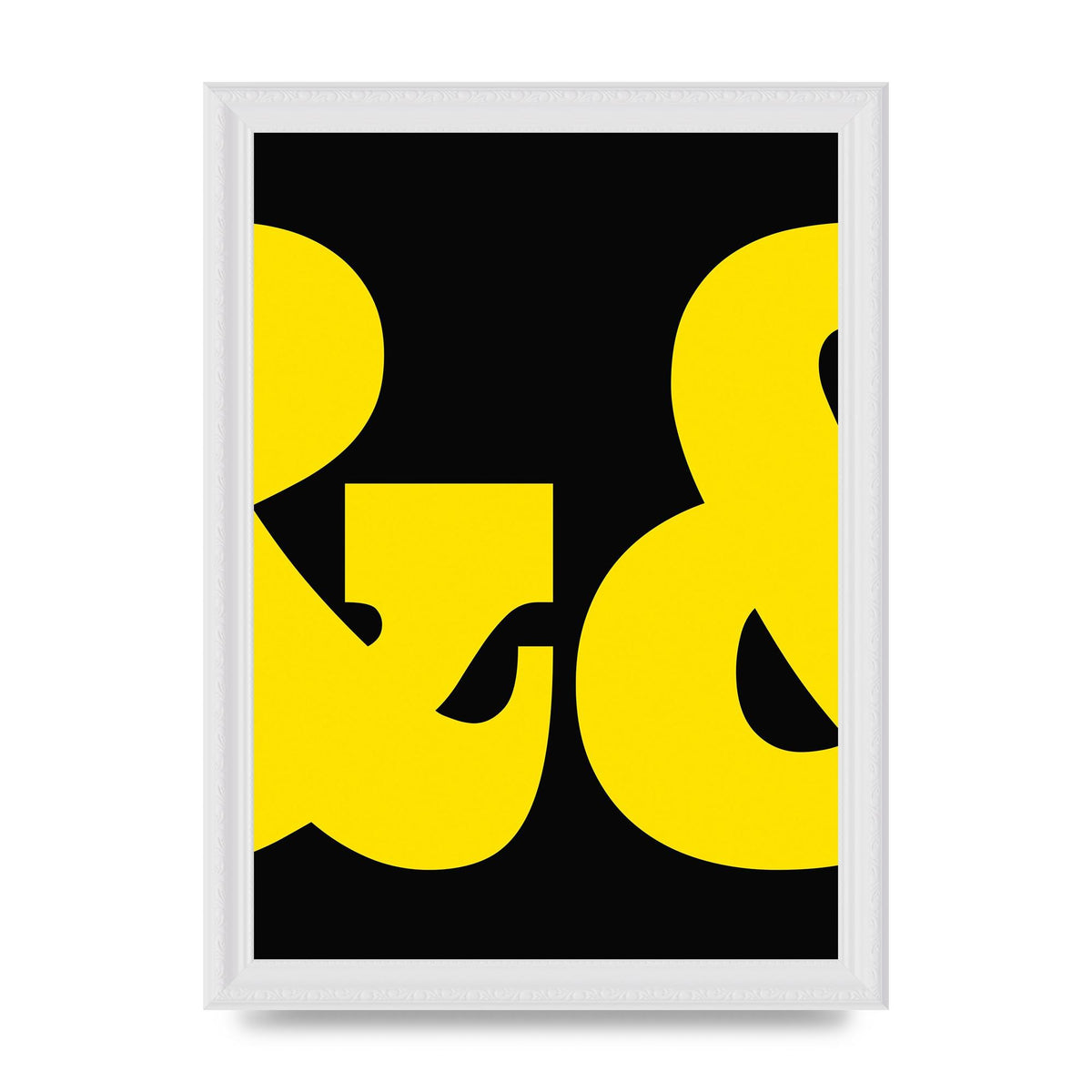 Ampus And Yellow Black Wall Art - A4 framed