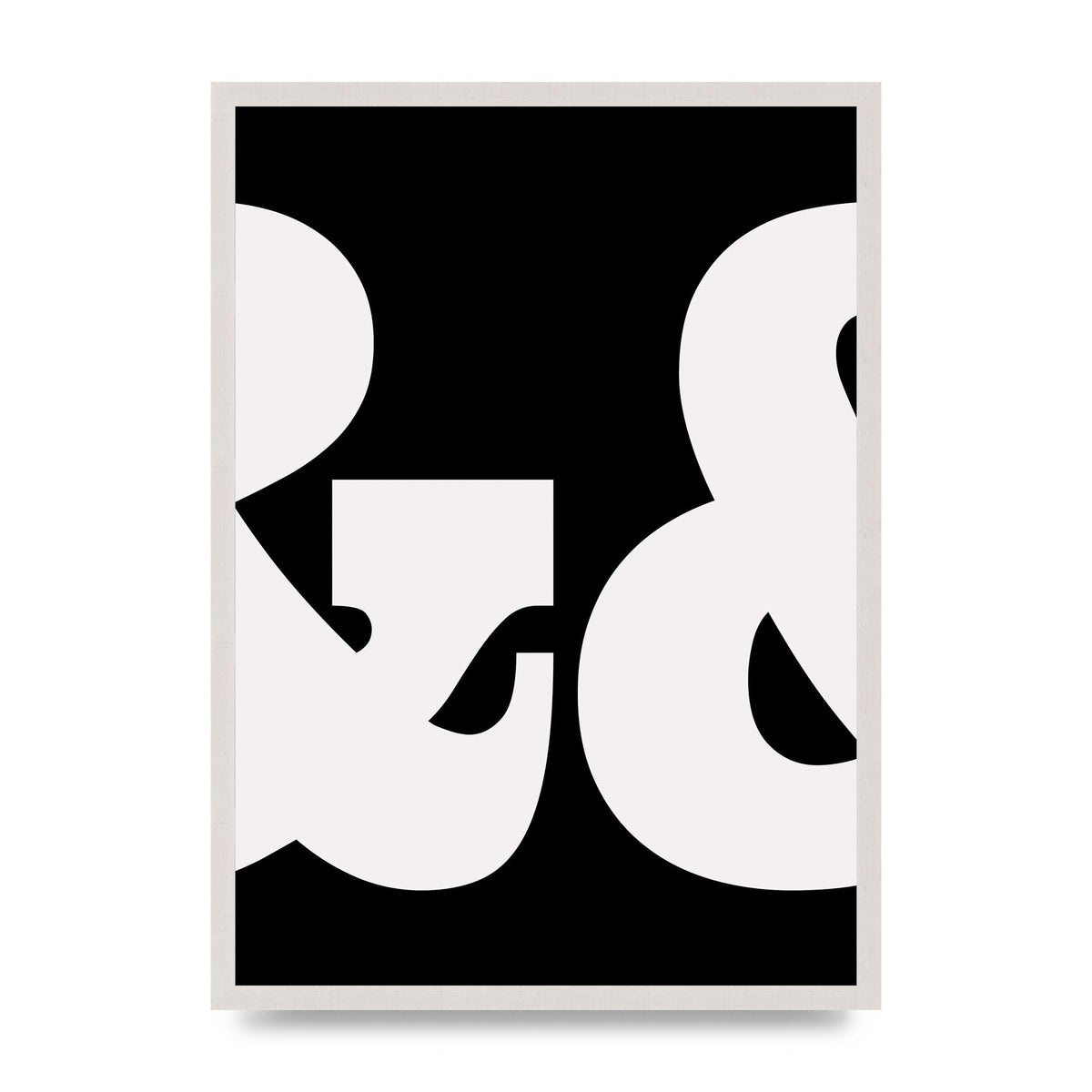 Ampus And White Black Art For The Home - A2 framed