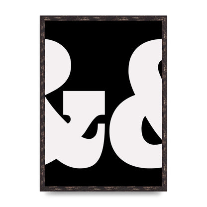 Ampus And White Black Art For The Home - A2 framed