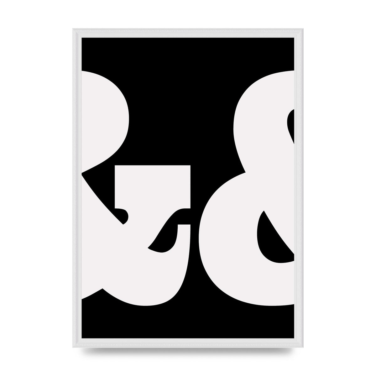 Ampus And White Black Art For The Home - A2 framed