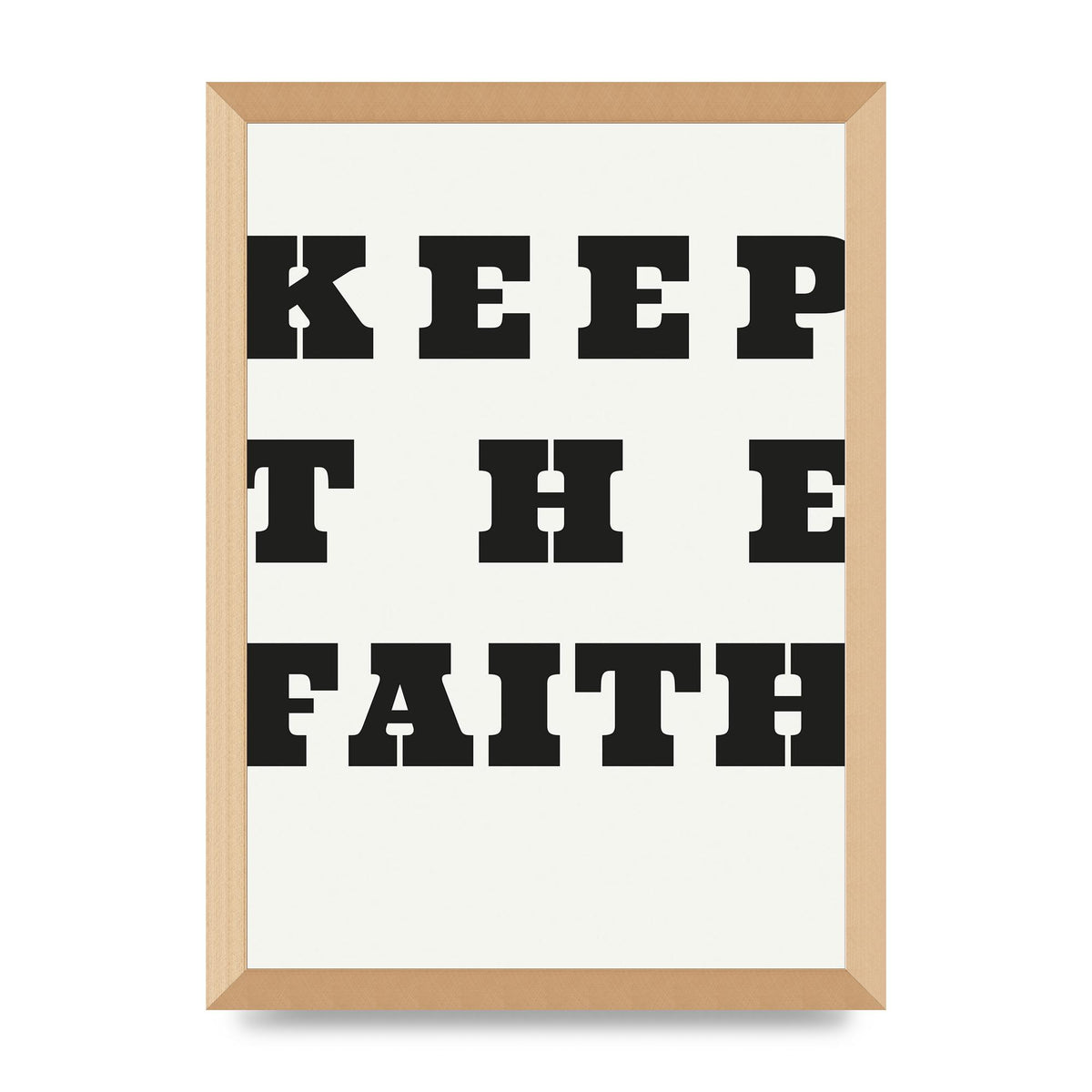 Keep The Faith" Wall Art - A3 framed