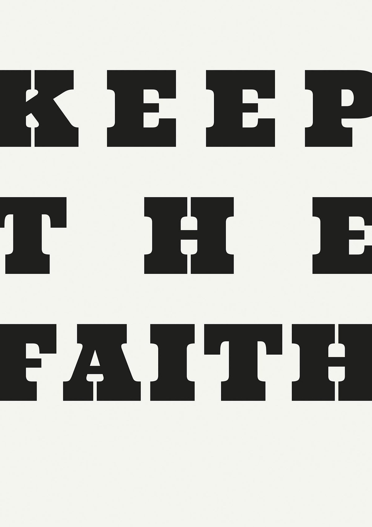 Keep The Faith" Wall Art - detail