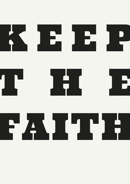 Keep The Faith" Wall Art - detail