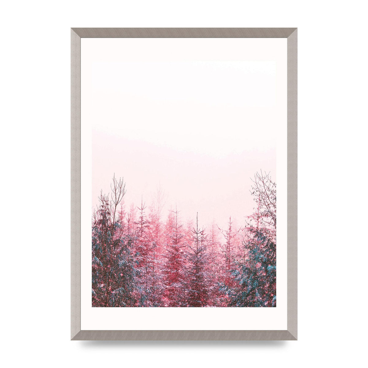Pink Snow Tree Art For The Home - A2 framed
