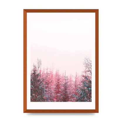 Pink Snow Tree Art For The Home - A2 framed