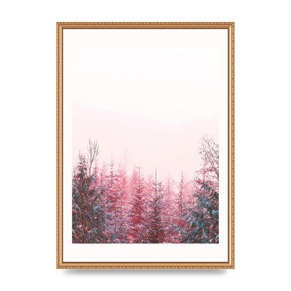 Pink Snow Tree Art For The Home - A2 framed