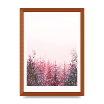 Pink Snow Tree Art For The Home - A3 framed