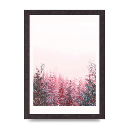 Pink Snow Tree Art For The Home - A4 framed
