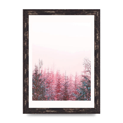 Pink Snow Tree Art For The Home - A4 framed