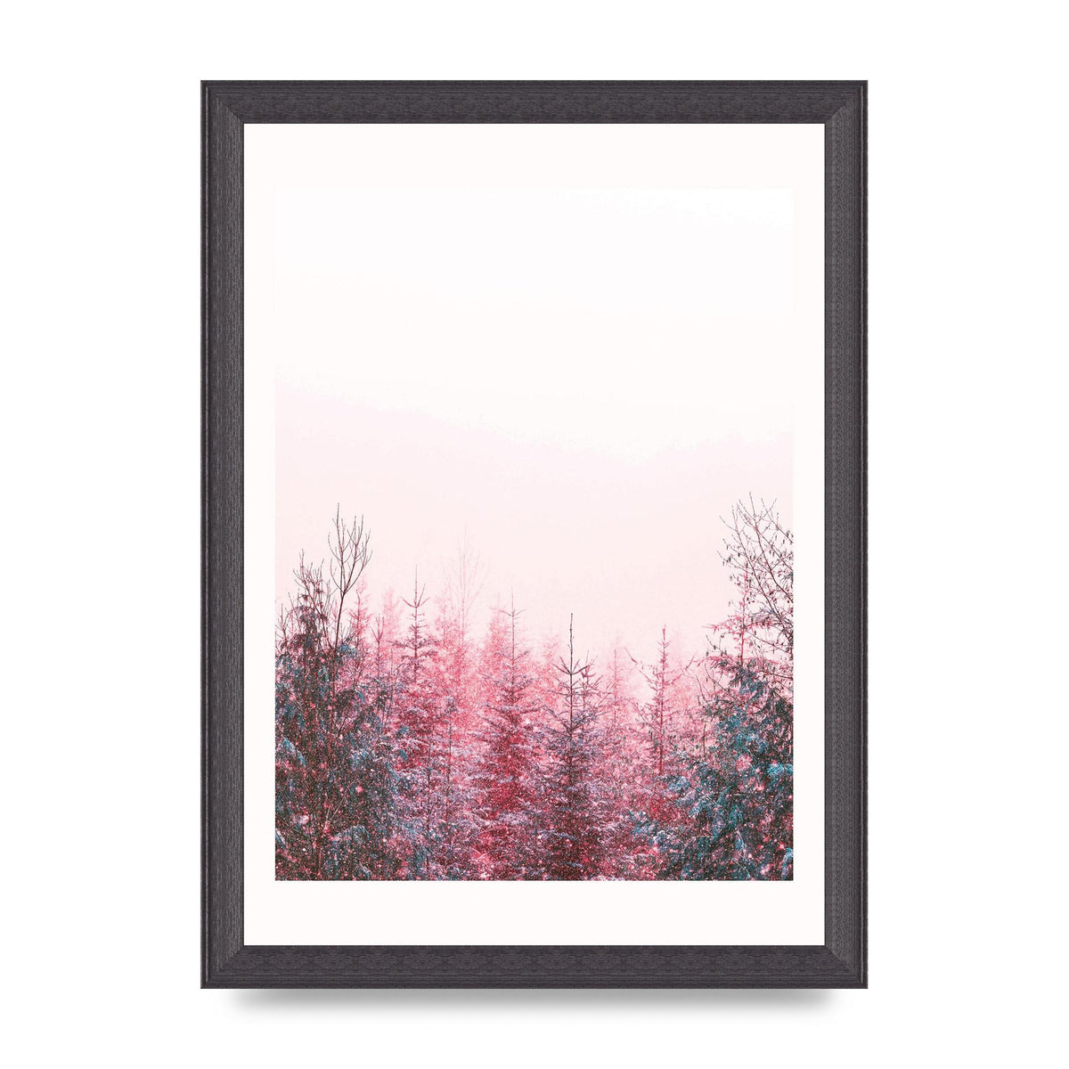 Pink Snow Tree Art For The Home - A4 framed