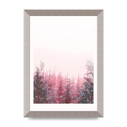 Pink Snow Tree Art For The Home - A4 framed