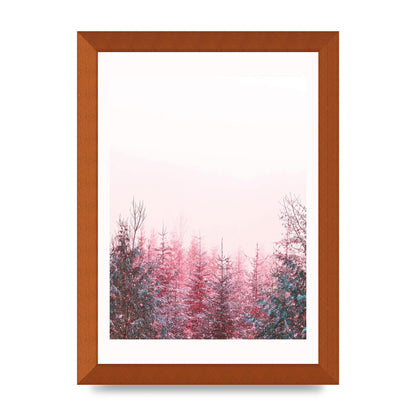 Pink Snow Tree Art For The Home - A4 framed