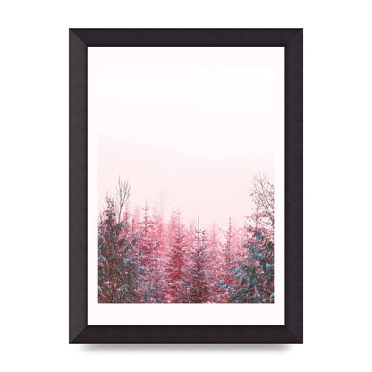 Pink Snow Tree Art For The Home - A4 framed