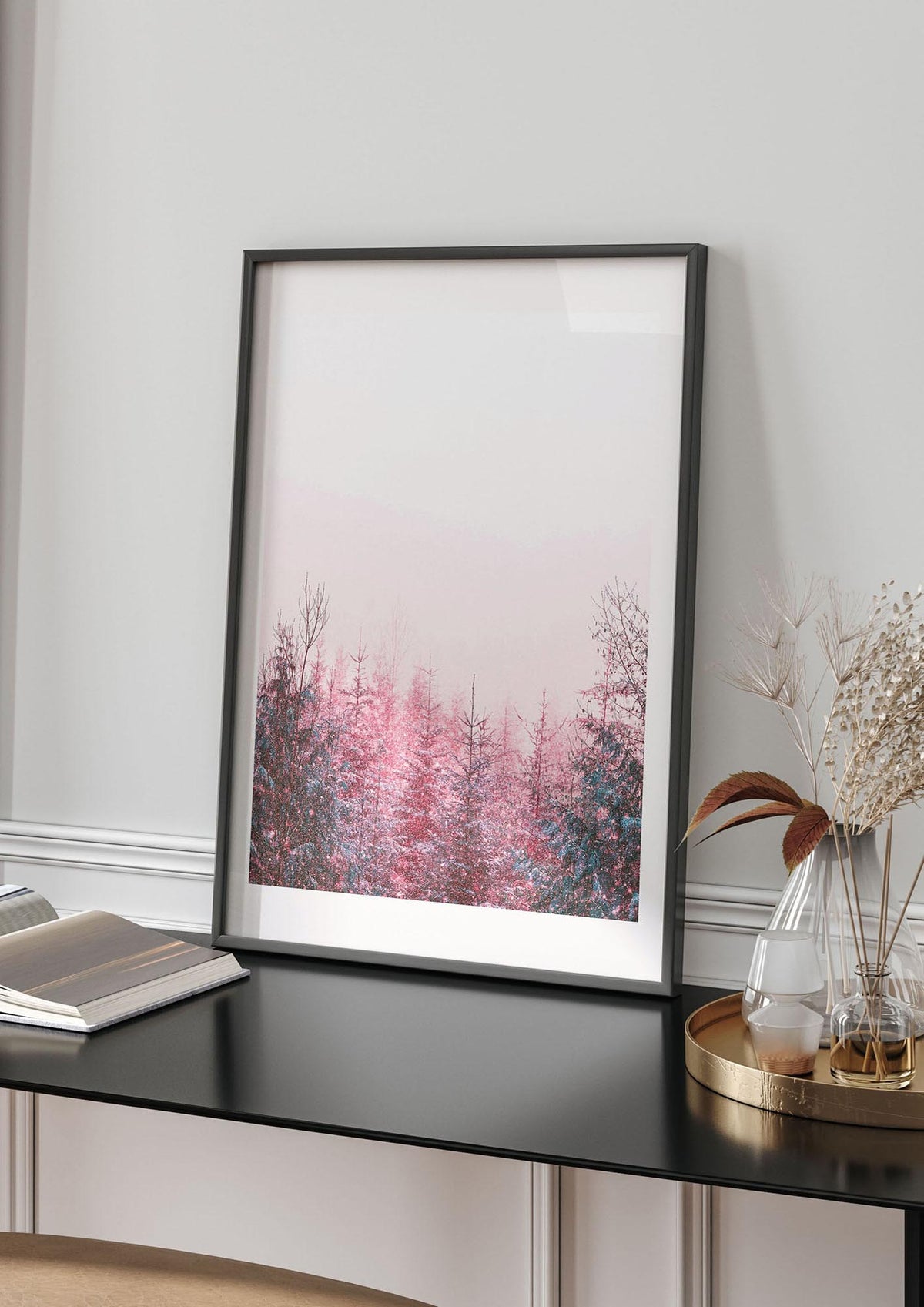Pink Snow Tree Art For The Home - living room 4