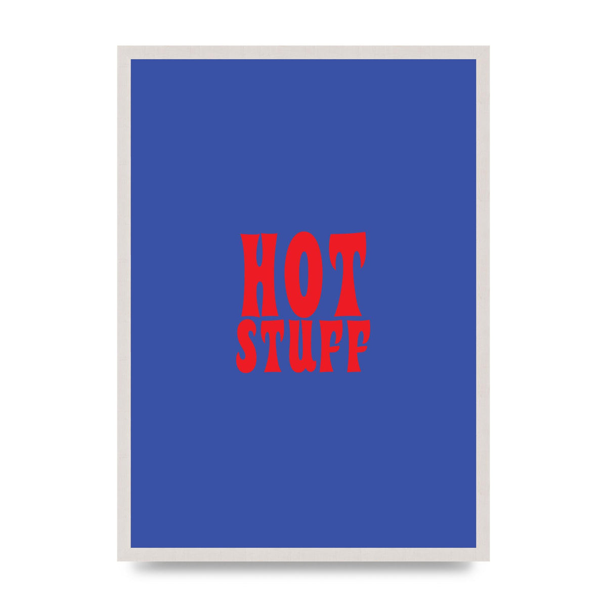 Hot Stuff Blue Red" Wall Art - A2 framed