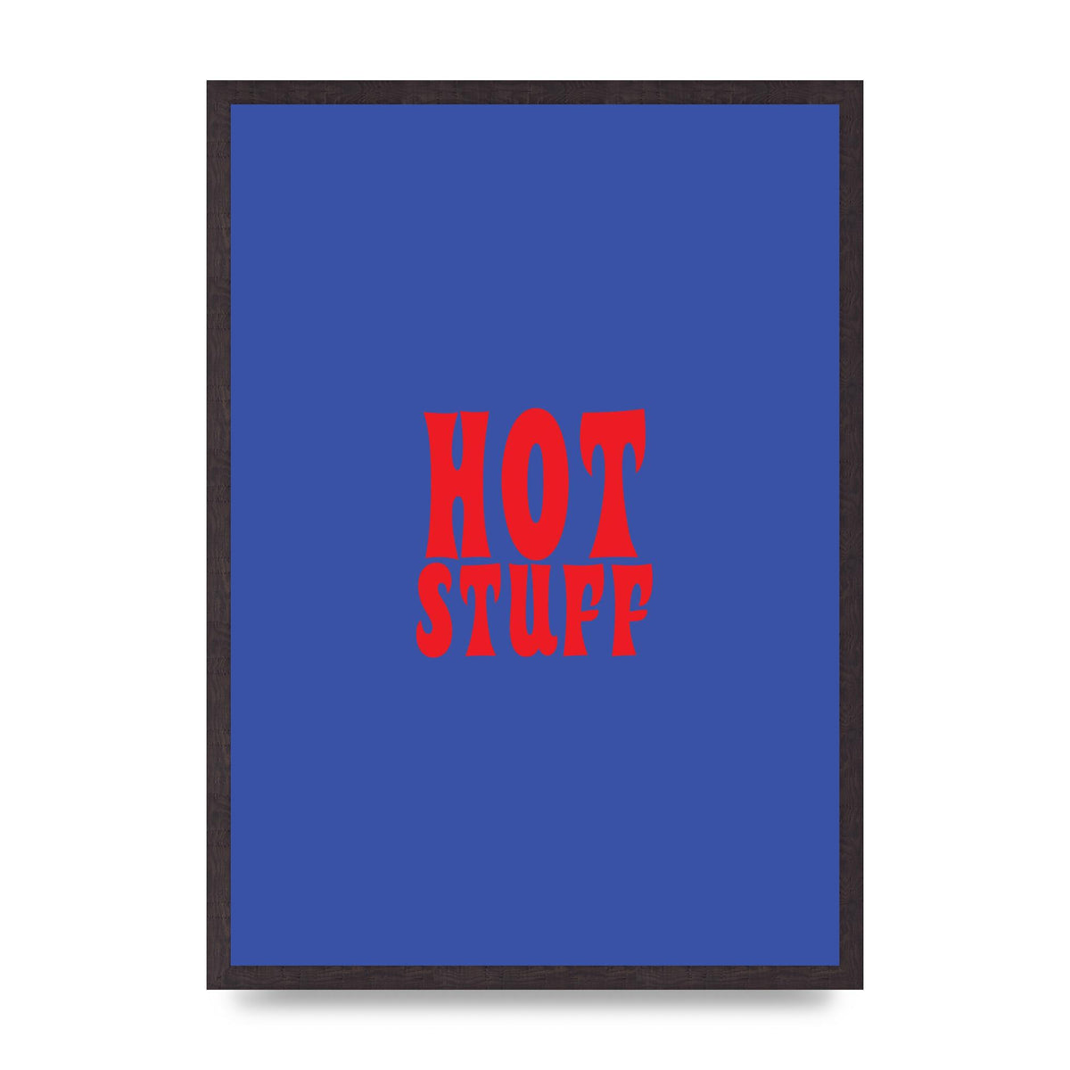 Hot Stuff Blue Red" Wall Art - A2 framed