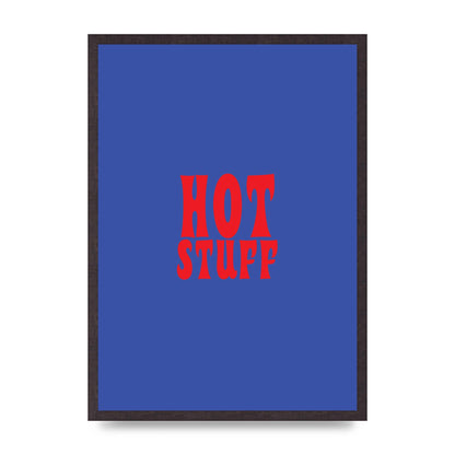 Hot Stuff Blue Red" Wall Art - A2 framed