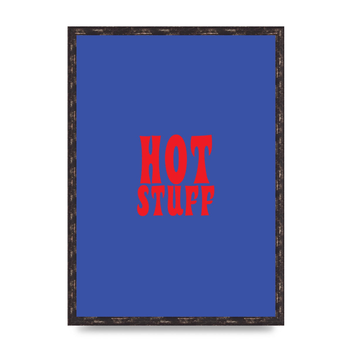 Hot Stuff Blue Red" Wall Art - A2 framed