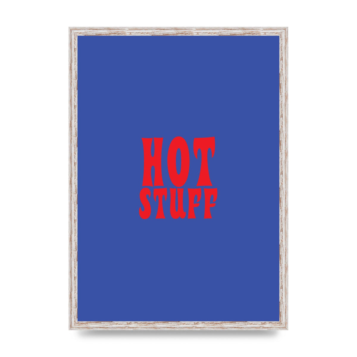 Hot Stuff Blue Red" Wall Art - A2 framed