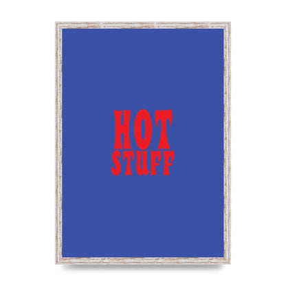 Hot Stuff Blue Red" Wall Art - A2 framed