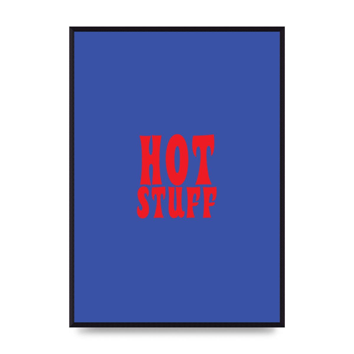 Hot Stuff Blue Red" Wall Art - A2 framed