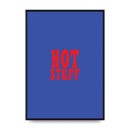 Hot Stuff Blue Red" Wall Art - A2 framed