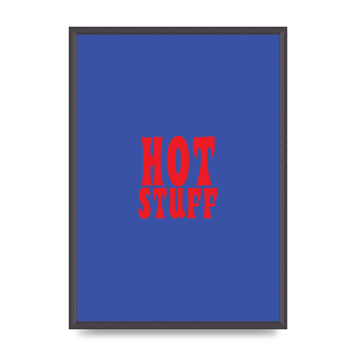 Hot Stuff Blue Red" Wall Art - A2 framed