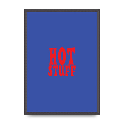 Hot Stuff Blue Red" Wall Art - A2 framed