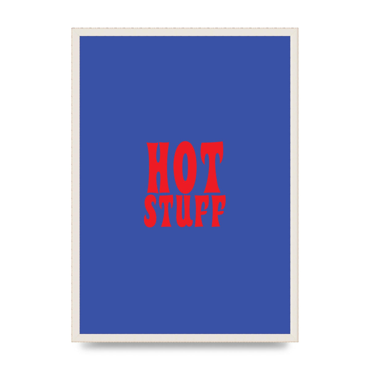 Hot Stuff Blue Red" Wall Art - A2 framed