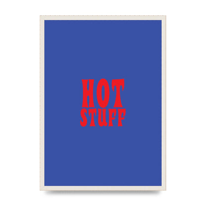 Hot Stuff Blue Red" Wall Art - A2 framed