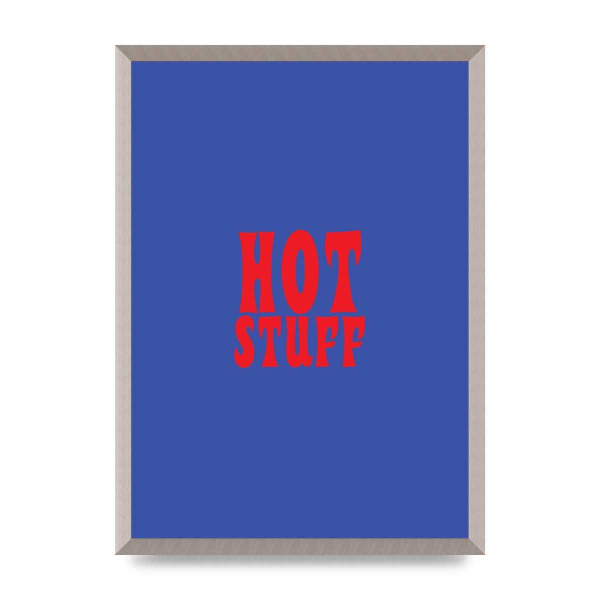 Hot Stuff Blue Red" Wall Art - A2 framed