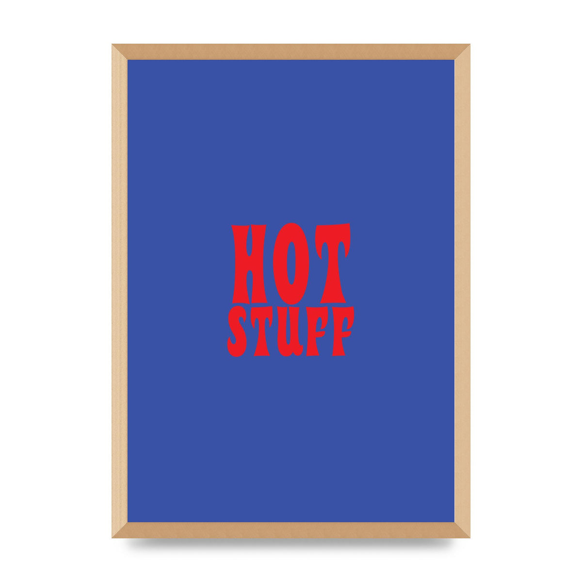 Hot Stuff Blue Red" Wall Art - A2 framed