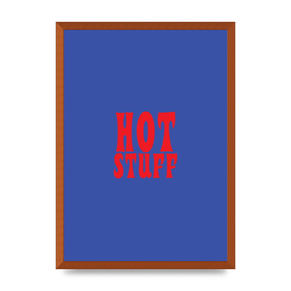 Hot Stuff Blue Red" Wall Art - A2 framed