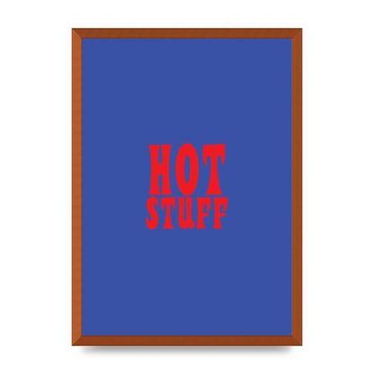 Hot Stuff Blue Red" Wall Art - A2 framed