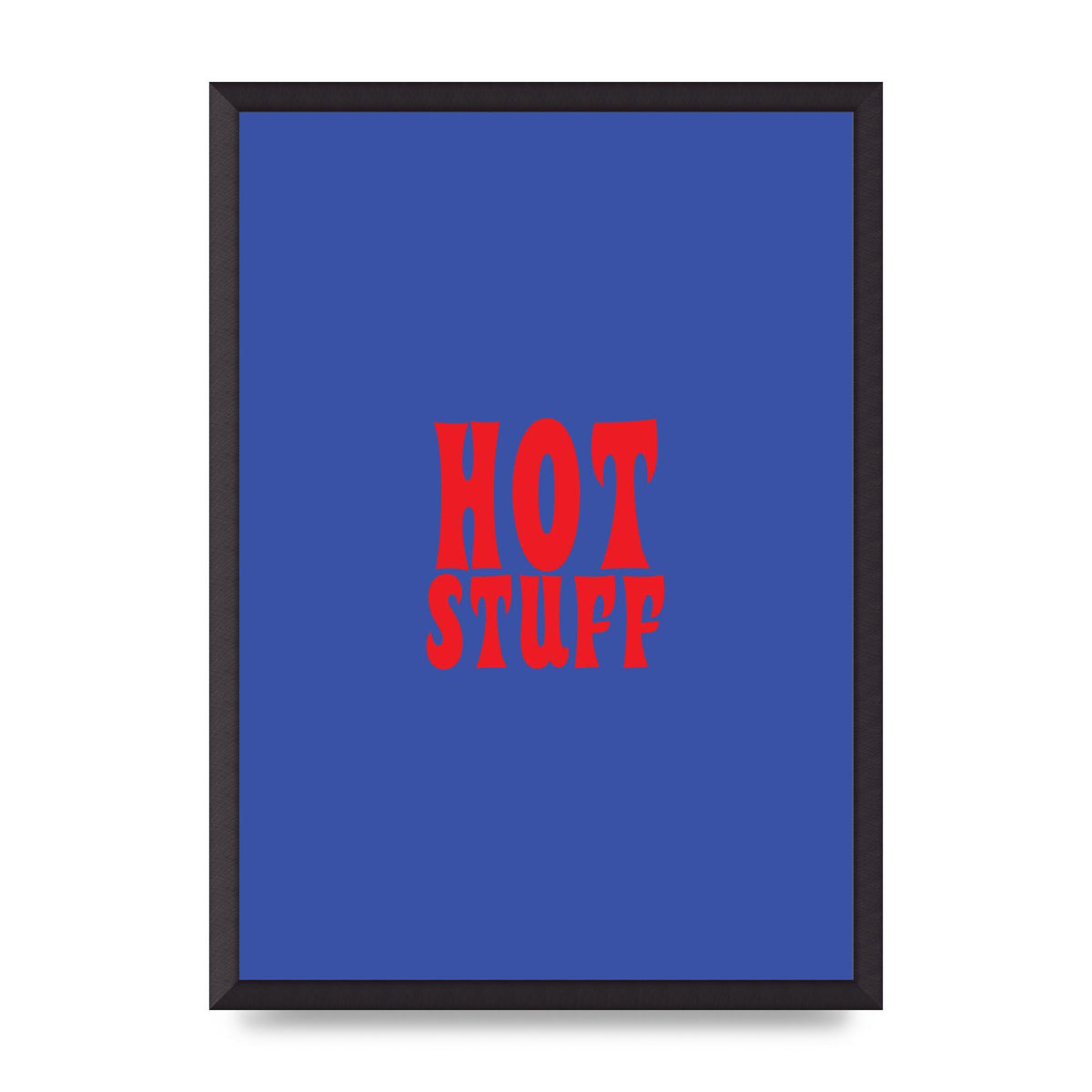 Hot Stuff Blue Red" Wall Art - A2 framed
