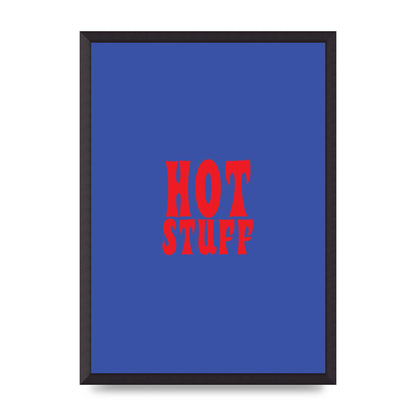 Hot Stuff Blue Red" Wall Art - A2 framed