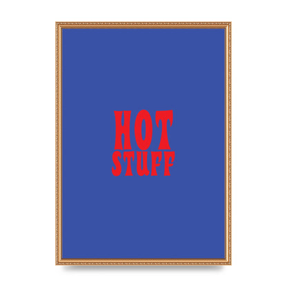 Hot Stuff Blue Red" Wall Art - A2 framed