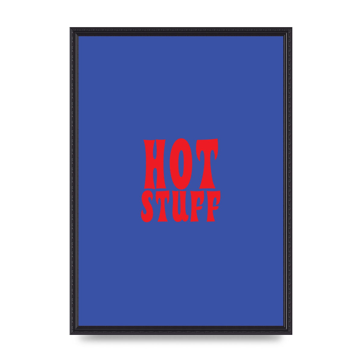 Hot Stuff Blue Red" Wall Art - A2 framed