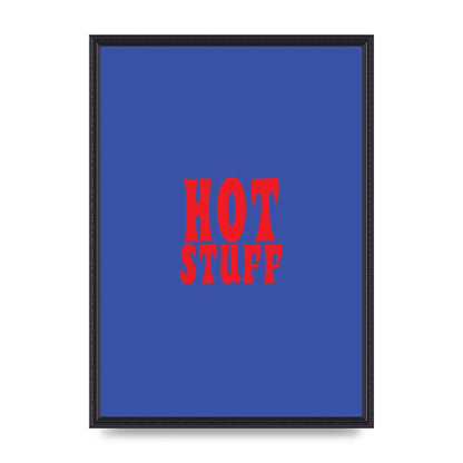 Hot Stuff Blue Red" Wall Art - A2 framed