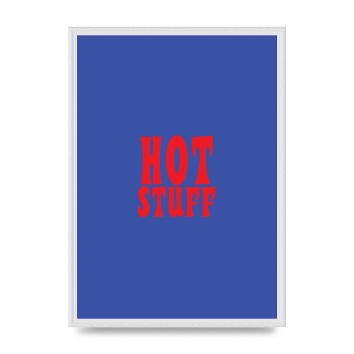 Hot Stuff Blue Red" Wall Art - A2 framed