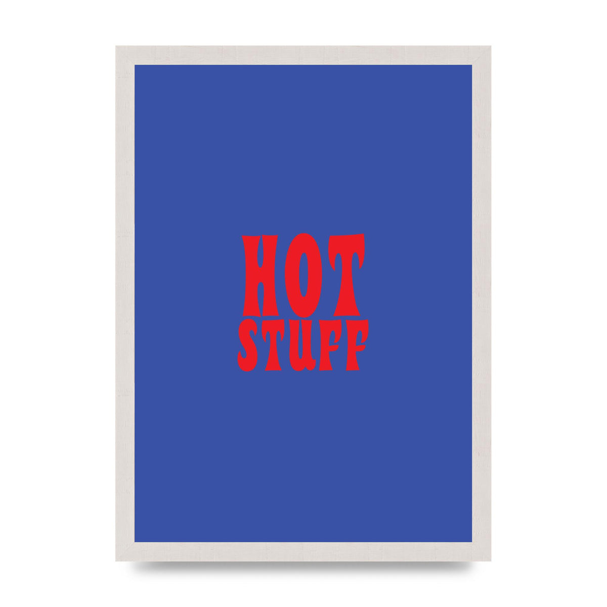 Hot Stuff Blue Red" Wall Art - A3 framed