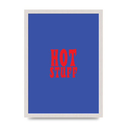Hot Stuff Blue Red" Wall Art - A3 framed