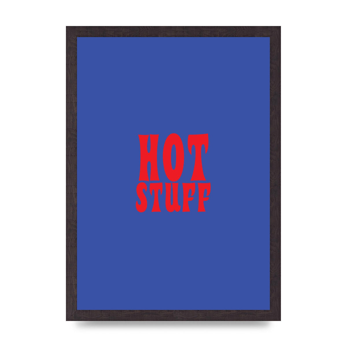 Hot Stuff Blue Red" Wall Art - A3 framed